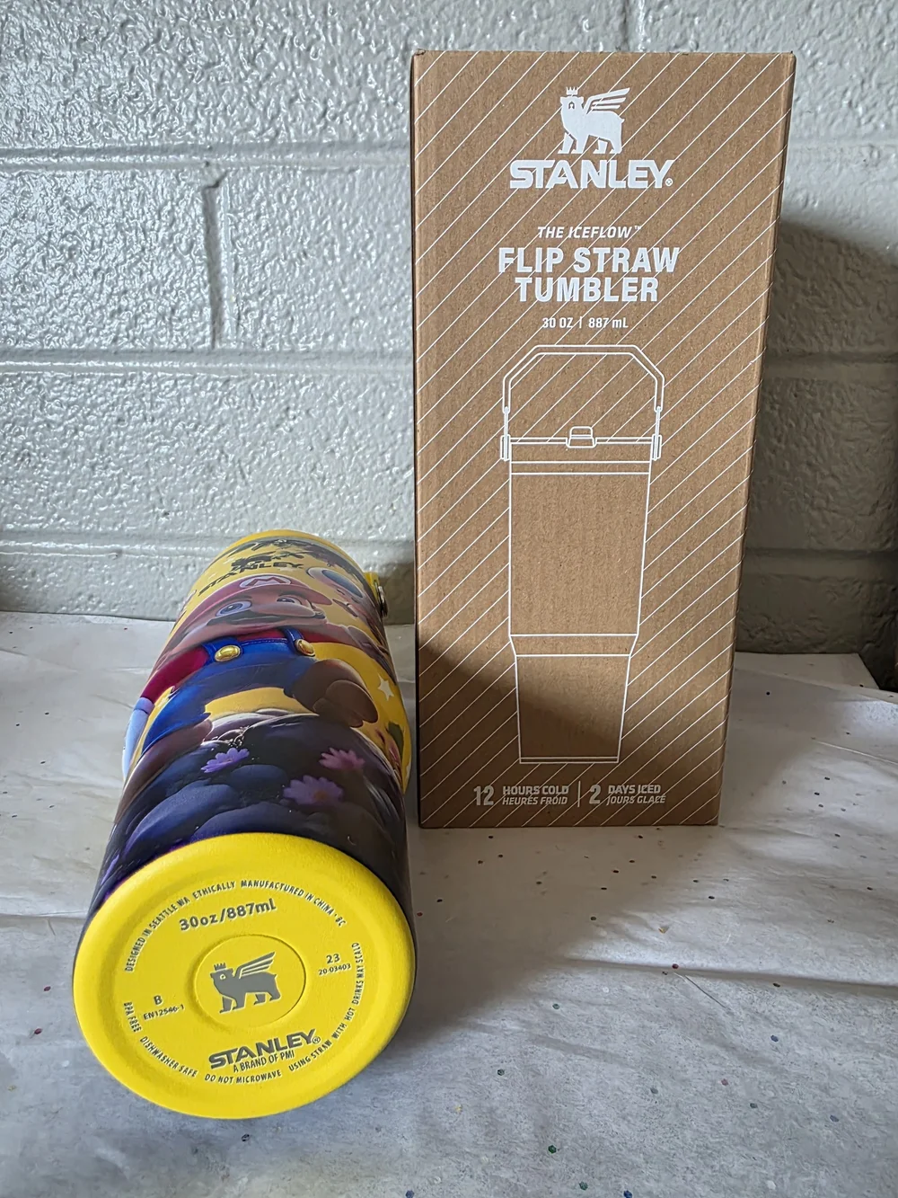 Stanley Yellow Super Mario Flip Straw Tumbler